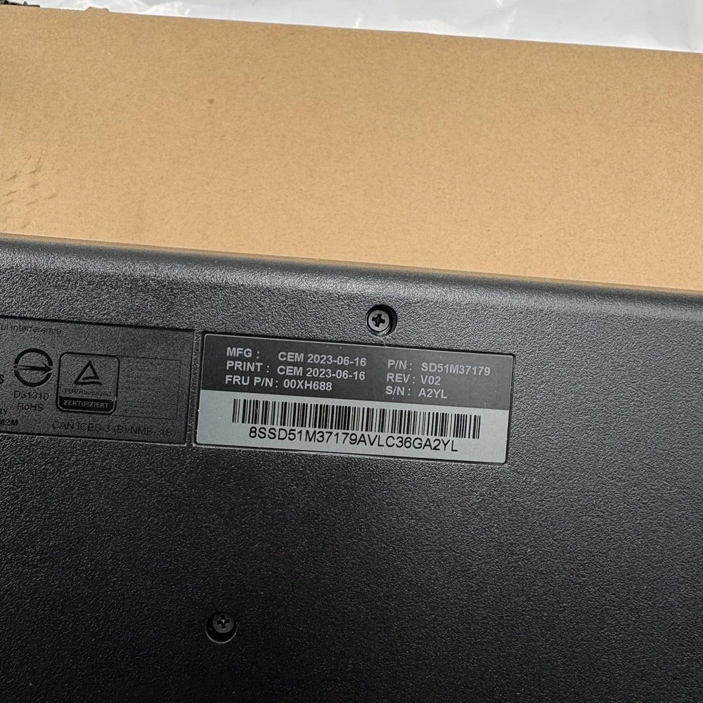 Lenovo Traditional USB Keyboard Black Wired Full Size 104-Key PC Desktop Windows